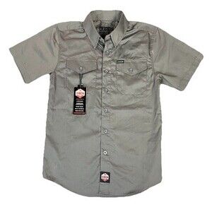 Dixxon Flannel Company Workforce XS Gray Short Sleeve Button-Up Shirt